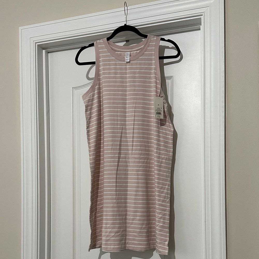 Stars Above Beige and White Striped Tee